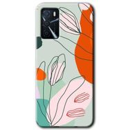 Gramaphone Oppo A16 HD Desen Baskılı Arka Kapak Vektör Çiçekler Kılıf
