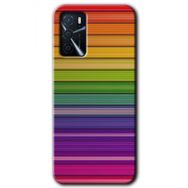 Gramaphone Oppo A16 Kılıf HD Desen Baskılı Arka Kapak - Colorful Lines Kılıf