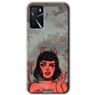 Gramaphone Oppo A16 Kılıf HD Desen Baskılı Arka Kapak - Devil Girl Kılıf