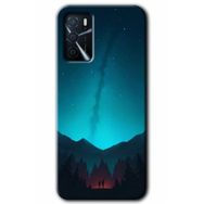 Gramaphone Oppo A16 Kılıf HD Desen Baskılı Arka Kapak - Night Fores Mount Kılıf