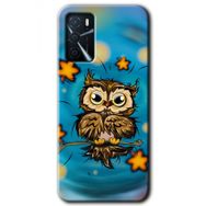 Gramaphone Oppo A16 Kılıf HD Desen Baskılı Arka Kapak - Owl Bird Stars Kılıf