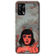 Gramaphone Oppo A54 HD Desen Baskılı Arka Kapak Devil Girl Kılıf