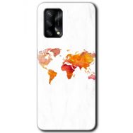 Gramaphone Oppo A54 HD Desen Baskılı Arka Kapak Dünya Haritası Kılıf