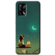 Gramaphone Oppo A54 HD Desen Baskılı Arka Kapak Kedili Kız Kılıf