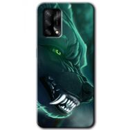Gramaphone Oppo A54 HD Desen Baskılı Arka Kapak Yeşil Kurt Kılıf
