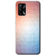 Gramaphone Oppo A54 Hd Desen Polygon Graident 3 Baskılı Arka Kapak