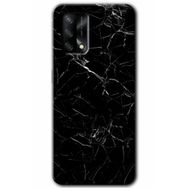 Gramaphone Oppo A54 Kılıf Hd Desen Siyah Mermer Baskılı Arka Kapak