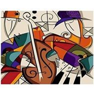 Grande Baby 50x65 cm Picasso Müzik Sayılarla Boyama Seti Rulo Duvar Sticker