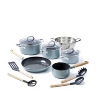 Greenpan Mayflower Thermolon Mavi 20 cm 13 Parça Seramik Yapıştırmaz Tencere Tava Seti
