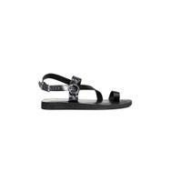 Greyder 3Y1CS62623 Siyah Hakiki Deri Erkek Sandalet