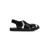 Greyder 3Y1US62620 Siyah Hakiki Deri Erkek Sandalet