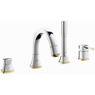 Grohe 19936IG0 Grandera 4 Delikli Krom Altın Küvet Bataryası