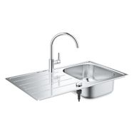 Grohe 31562SD1 Bau Eviye Paslanmaz Çelik ve Krom Batarya Seti