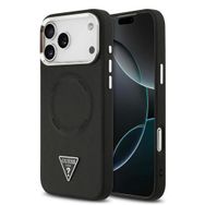 Guess iPhone 17 Pro 4G Büyük Metal Logolu Siyah Kılıf