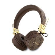 Guess Metal Logolu 4G PU Deri Kahverengi Bluetooth Kulaklık