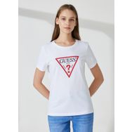 Guess W1YI1BI3Z14G011 Beyaz Kadın T-shirt