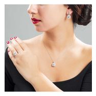 Gül Endam Starlight Diamond Pırlanta Montür Asimetrik 925 Ayar Gümüş Bayan Beştaş Yüzük - Beyaz
