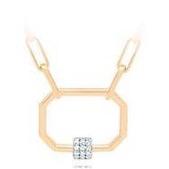 Gülaylar Diamond Line Sarı Altın 14 Ayar Trend Kolye