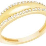 Gülaylar Diamond Line Sarı Altın 14 Ayar Trend Yüzük