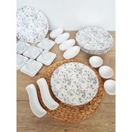 Gulhanile Flowers Mat Beyaz 27 Parça 6 Kişilik Kahvaltı Takımı