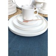 Gulhanile Stackable Mat Beyaz 24 Parça 6 Kişilik Servis Kahvaltı Takımı