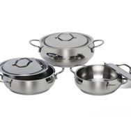 Gülsan Micro Inox 3'lü Çelik Tencere Seti