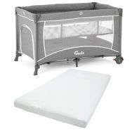 Gulz Raftel 70x120 cm Oyun Parkı Bebek Beşiği + Açık Gri Pamuk Yatak