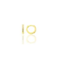 Gümüş Altın Yaldızlı 9 mm Halka Küpe Tragus Piercing Helix Kıkırdak Küpesi