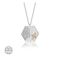 Gümüş Hane Swarovski Taşlı Gümüş Arı Kadın Kolye