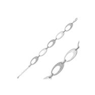 Gumush BR0460245 Taşlı Oval Gümüş Kadın Bileklik