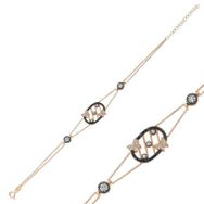 Gumush BR0460281 Rose Taşlı Kelebek Gümüş Kadın Bileklik