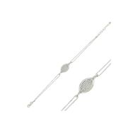 Gumush BR0460302 Beyaz Taşlı Gümüş Kadın Bileklik