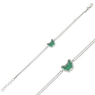 Gumush BR0460315 Yeşil Kelebek Gümüş Kadın Bileklik