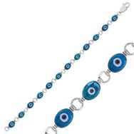 Gumush BR0460548 Oval Nazar Kadın Gümüş Bileklik