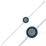 Gumush BR0460609 Nazar Gümüş Kadın Bileklik