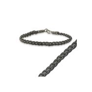 Gumush BR0460612 Kazaziye Örgü Gümüş Bileklik