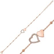 Gumush BR0460687 Dorissa İki Kalp Gümüş Kadın Bileklik
