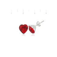 Gumush EA0710002 Gümüş Kırmızı Kalpli Bayan Küpe