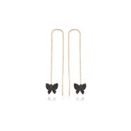 Gumush EA1160046 Gümüş Kelebek Zincir Küpe