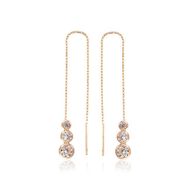 Gumush EA1160048 Gümüş Beyaz Taşlı Zincirli Küpe