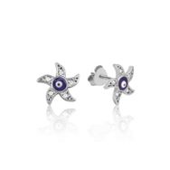 Gumush EA1160084 Gümüş Nazarlı Deniz Yıldızı Çivili Küpe