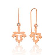 Gumush EA1160170 Gümüş Yaprak Sallantılı Küpe