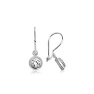 Gumush EA1160177 Gümüş Sallantılı Tek Taş Küpe