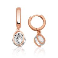 Gumush EA1160206 Gümüş Üç Boyutlu Oval Küpe