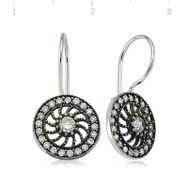 Gumush EA1760005 Sallantılı Çiçek Taşlı Gümüş Küpe