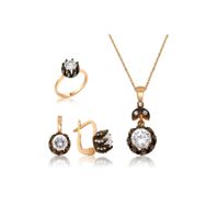 Gumush Elmas Model Lale Kadın Gümüş Set