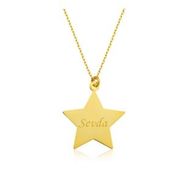 Gumush Gold Kişiye Özel İsimli Yıldız Gümüş Kolye