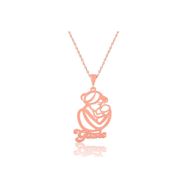 Gumush PT0580224 Rose İsimli Anne Çocuk Sevgisi Gümüş Kolye
