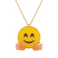 Gumush ​Rose El Sallayan Emoji Bayan Gümüş Kolye