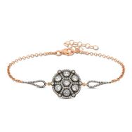 Gumush Rose Elmas Montür Gümüş Bileklik
